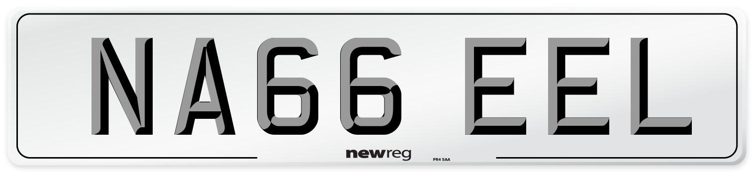 NA66 EEL Number Plate from New Reg